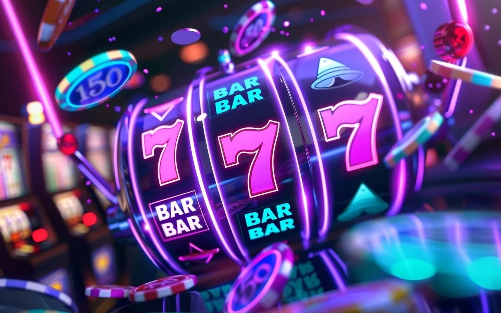 Antarmuka slot mobile dengan reel dan panel informasi permainan